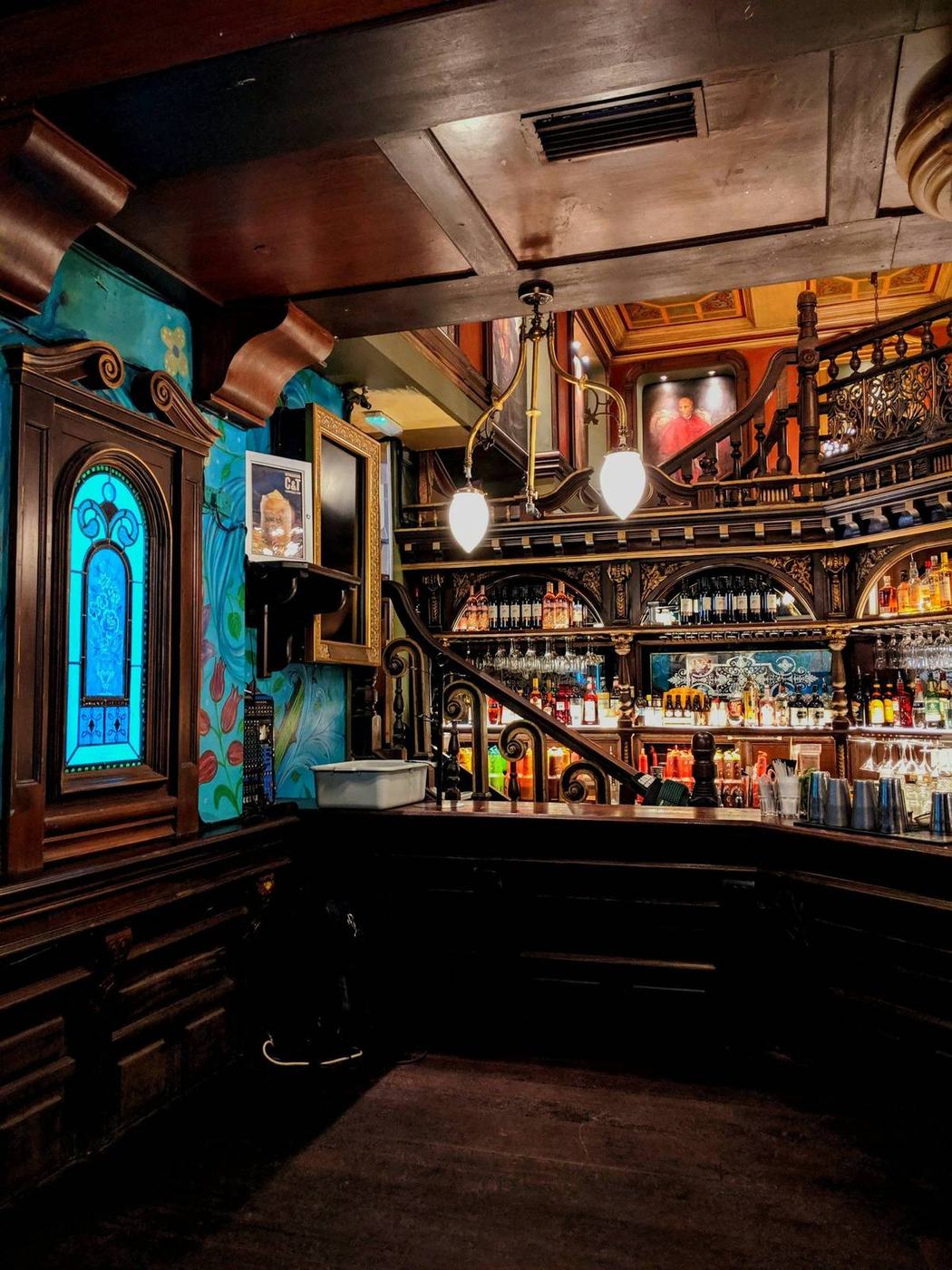Barware at a bar