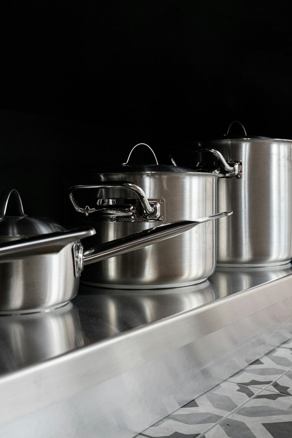 Stainless steel stock pot, sauce pot and sauce pan